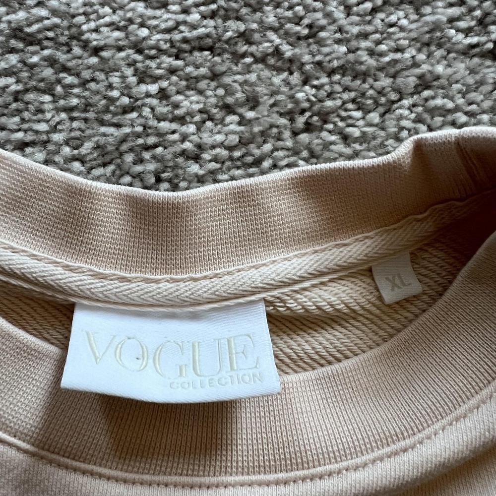 Vogue Collection Logo Sweatshirt Womens XL Pink Cotton Crewneck Pullover - Picture 5 of 14